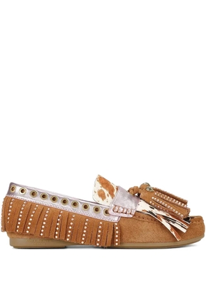 Kurt Geiger London tassel-detail loafers - Brown