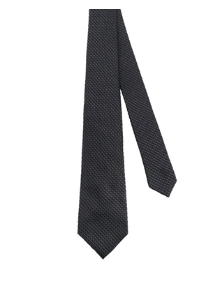 Kiton textured tie - Black