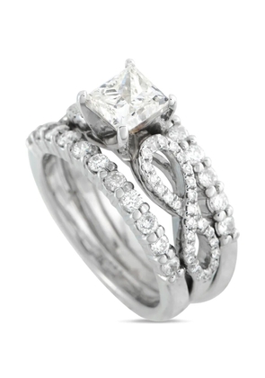 LB Exclusive 14K white gold diamond ring - Silver