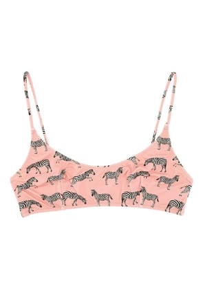 MC2 Saint Barth zebra-print bikini top - Pink