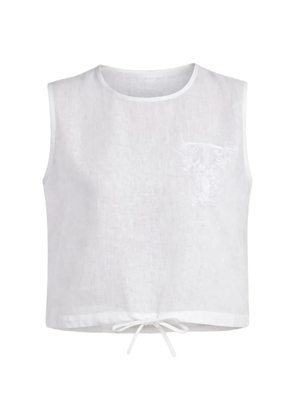 TWINSET embroidery tie top - Neutrals