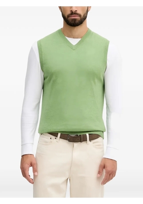 Benetton V-neck knitted vest - Green
