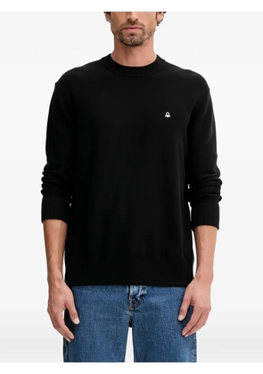 Benetton knitted logo jumper - Black