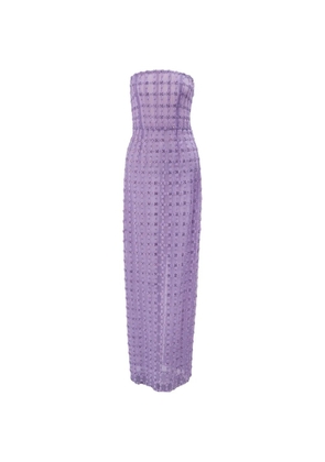 Carolina Herrera crystal-embroidered column gown - Purple