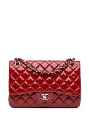 CHANEL Pre-Owned 2010-2011 Jumbo Classic Patent Double Flap shoulder bag - Red