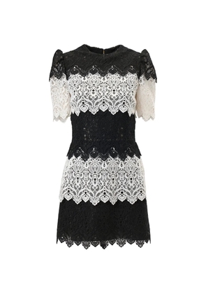 Carolina Herrera lace-trim mini dress - Black