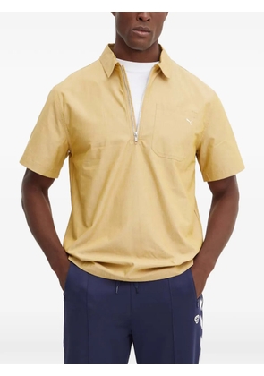 PUMA logo-embroidered polo shirt - Neutrals