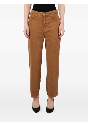 LIU JO raw-hem trousers - Brown