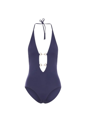 Gucci Horsebit-detail swimsuit - Blue