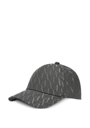 Armani Exchange logo-patterned baseball cap - Grey