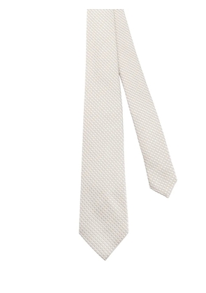 Kiton textured silk tie - Neutrals