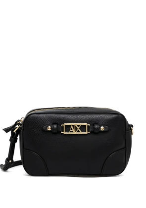 Armani Exchange logo-plaque cross body bag - Black