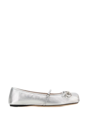 Gucci horsebit-embellishment leather ballet flats - Silver