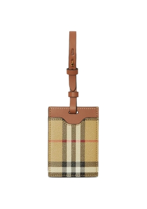 Burberry Check luggage tag - Neutrals