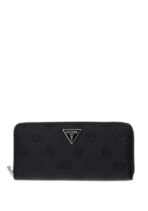 GUESS USA maxi Cresidia embossed zip wallet - Black