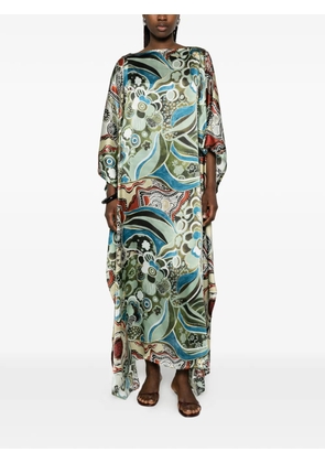 Dolci Follie mixed pattern maxi kaftan - Green