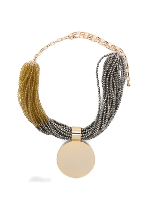 Antonelli Damian beaded pendant necklace - Gold