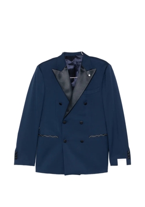 LUIGI BIANCHI MANTOVA double-breasted peak-lapel suit - Blue