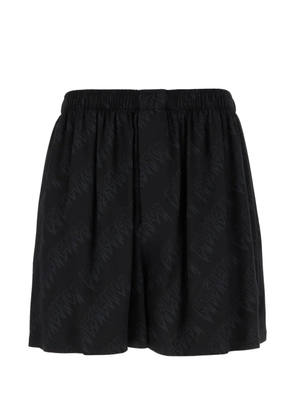Balenciaga elasticated pattern bermuda shorts - Black