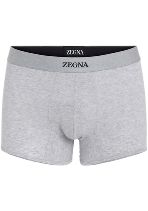 Zegna logo-waistband cotton boxers - Grey