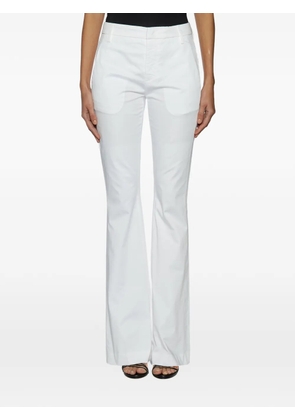 DONDUP cotton flared trousers - White