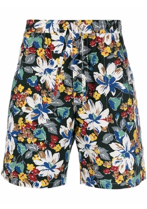YMC floral drawstring shorts - Green