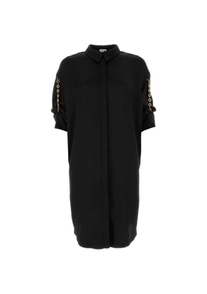 LOEWE long-sleeve shirt mini dress - Black