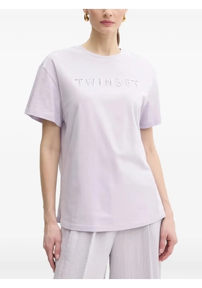 TWINSET logo-embellished T-shirt - Purple