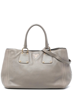 Prada Pre-Owned 2010-2025 Vitello Daino Open Convertible Tote satchel - Grey