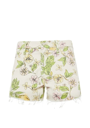 MOTHER The Dodger floral-print shorts - Neutrals