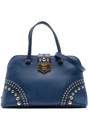Prada Pre-Owned 2013-2025 Studded Saffiano Cuir Promenade satchel - Blue