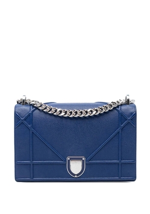 Christian Dior Pre-Owned 2015 Medium Grained Calfskin Diorama Flap crossbody bag - Blue