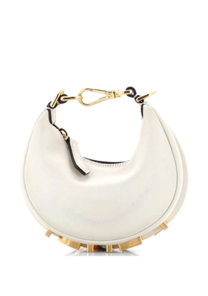 Fendi Pre-Owned Fendigraphy Bag Leather Nano hobo bag - White