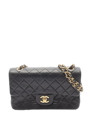 CHANEL Pre-Owned 1989-1991 Small Classic Lambskin Double Flap shoulder bag - Black