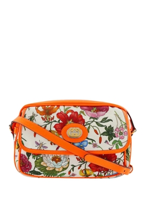Gucci Pre-Owned 2000-2015 Small Canvas Flora crossbody bag - Orange