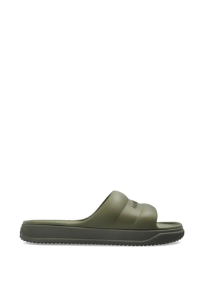 Moncler logo-embossed sliders - Green