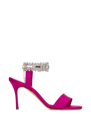 Manolo Blahnik Parinasan embellished sandals - Pink