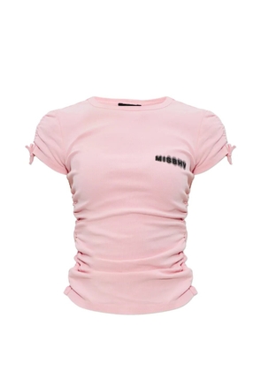 MISBHV ruched-detail T-shirt - Pink