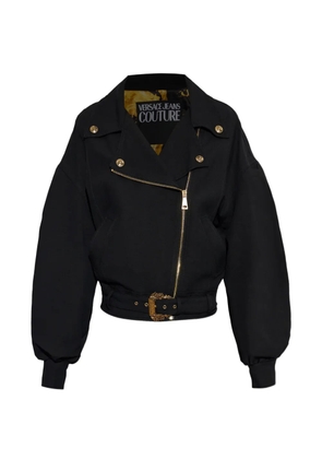 Versace Jeans Couture button belted jacket - Black