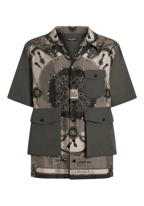 Dolce & Gabbana pocket patterned shirt - Grey