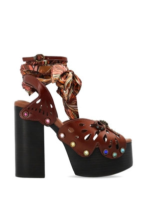 Kurt Geiger London butterfly platform sandals - Brown