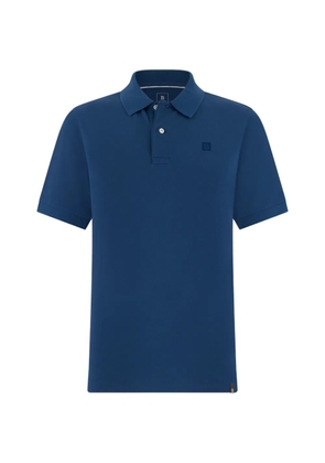 Boggi Milano pique button polo shirt - Blue