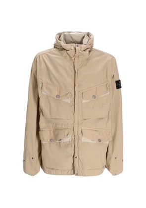 Stone Island flap-pocket hooded parka - Neutrals