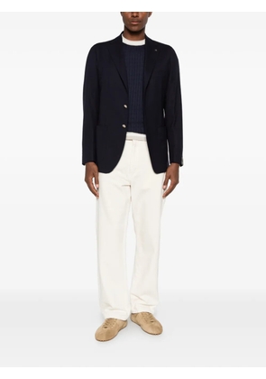 Tagliatore Button Notched Lapel Jacket - Blue