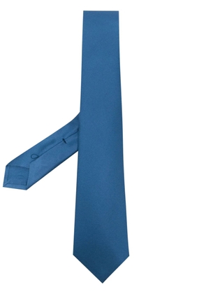 Kiton woven silk tie - Blue