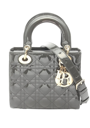 Christian Dior Pre-Owned 2020 Small Patent Cannage Lady Dior satchel - Green