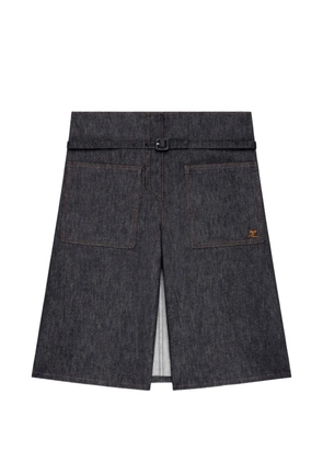 Courrèges denim panelled shorts - Blue