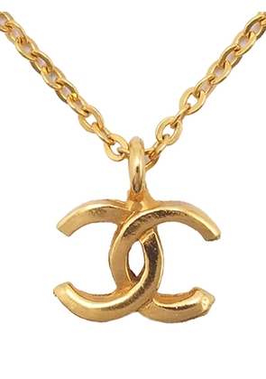 CHANEL Pre-Owned 1982 CC Gold Plated Pendant Necklace costume necklace