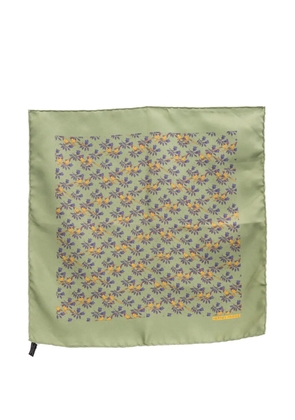 Hermès Pre-Owned 1990s Gavroche printed silk scarf - Green
