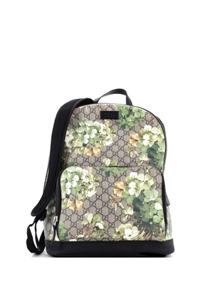 Gucci Pre-Owned Zip Pocket Blooms Print GG Coated Canvas Medium backpack - Brown